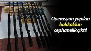 Operasyon yapılan bakkaldan cephanelik çıktı!