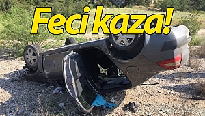 Otomobil yoldan çıkıp takla attı: 3 yaralı!