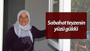 Yanan evinin ardından ağıtlar yakan Sabahat teyzenin yüzü güldü