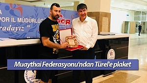 Muaythai Federasyonu'ndan Başkan Türel'e plaket