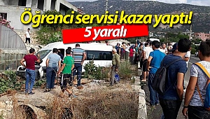 Öğrenci servisi kaza yaptı: 5 yaralı!