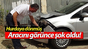Sahur vakti gürültüye uyanan adam hurdaya dönmüş aracını görünce şok oldu! (Videolu)