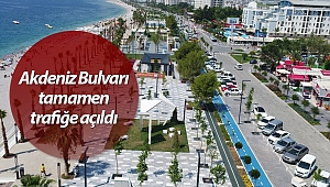 Akdeniz Bulvarı tamamen trafiğe açıldı