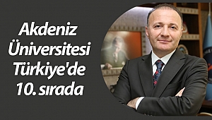 Akdeniz Üniversitesi dünya'da 724. Türkiye'de 10. sırada