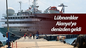 Lübnanlı turistler kruvaziyer gemisi ile Alanya'ya geldi (Videolu)