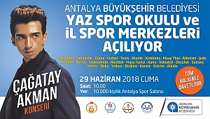 Yaz Spor Okulları Çağatay Akman konseriyle başlıyor