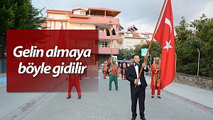 Gelini mehter takımıyla aldı