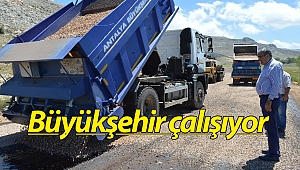 Korkuteli Küçükköy ve Yağca yolu asfaltlanıyor