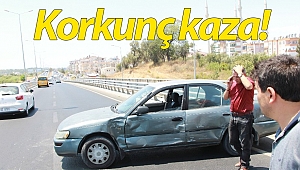 Manavgat'ta Köprülü kavşakta kaza!