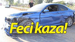 Otomobil bariyerlere çarptı, kimsenin burnu bile kanamadı!