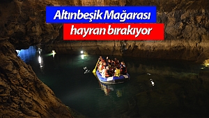 Altınbeşik Mağarası ziyaretçilerini hayran bırakıyor (Videolu)