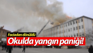 Okuldaki yangın korkuttu! (Videolu)