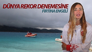 Şahika Ercümen'in dünya rekoru denemesine fırtına engeli ( Videolu)