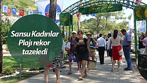 Sarısu Kadınlar Plajı rekor tazeledi 