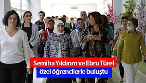 Semiha Yıldırım ve meclis başkanlarının eşleri Engelli Rehabilitasyon Merkezini ziyaret etti