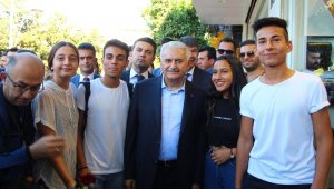 TBMM Başkanı Yıldırım'dan esnaf ziyareti