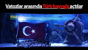 Vatozlar arasında Türk bayrağı açtılar