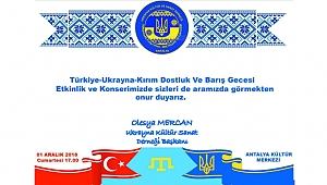 Büyükşehir’in katkılarıyla Türk-Ukrayna-Kırım Gecesi 