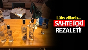 Kiralık villada kaçak içki üretimine baskın!