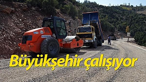 Korkuteli Güzle yolu asfaltlanıyor