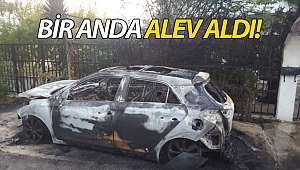 Kumluca'da araç yangını!