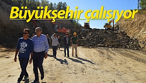 Manavgat Değirmenli’de köprü inşaatı yükseliyor