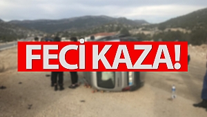 Otomobil şarampole devrildi!