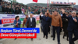 Başkan Türel, Demre’de Deve Güreşlerini izledi