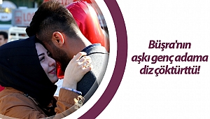 Büşra'nın aşkı genç adama sokak ortasında diz çöktürttü!