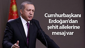 Cumhurbaşkanı Erdoğan'dan şehit ailelerine mesaj var
