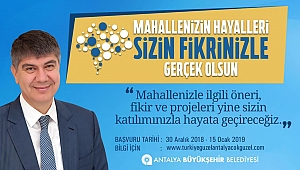 Mahallenizin hayalleri sizin fikirlerinizle gerçek olacak