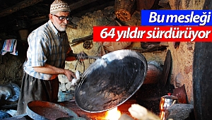 Unutulmaya yüz tutmuş mesleğini 64 yıldır sürdürüyor