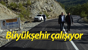 Yarbaşçandır-Çitdibi yolunda çizgi çalışması