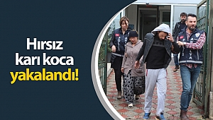 Akü hırsızı karı koca polisten kaçamadı!