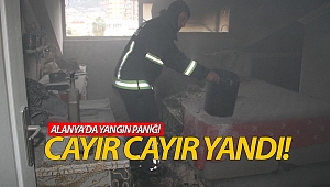 Alanya'da 4 katlı binada yangın paniği!