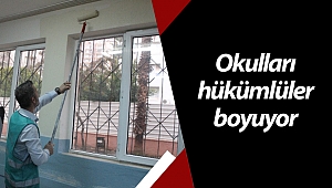 Antalya'da 26 okulu hükümlüler boyuyor