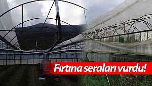Kaş'ta fırtına seralara zarar verdi!
