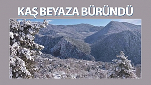Kaş'ta kar sürprizi