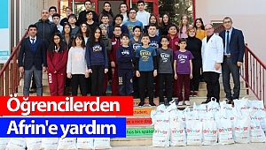 Öğrencilerden Afrin'e yardım