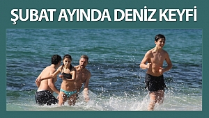 Alanya'da şubat ayında deniz keyfi