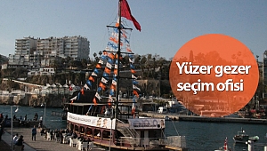 AK Parti'li başkan adayının yüzer gezer seçim ofisi