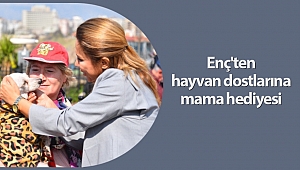 Enç'ten hayvan dostlarına mama hediyesi