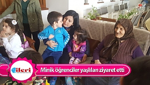 Minik öğrenciler yaşlıları ziyaret etti