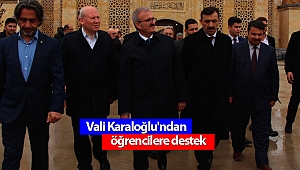 Vali Karaloğlu'ndan öğrencilere destek