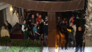 Otel saunasında çıkan yangın korkuttu