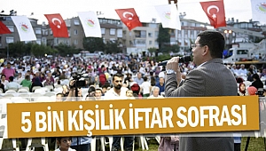 5 bin kişilik iftar sofrası