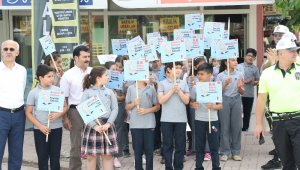 Döşemealtında sürücülere yaya bilinci verildi