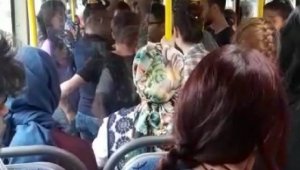 Halk otobüsünde taciz iddiası