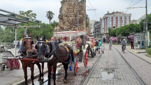 Antalya faytoncular son kez Antalya sokaklarındaydı