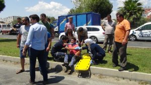 Yola dökülen yağ kaza yaptırdı